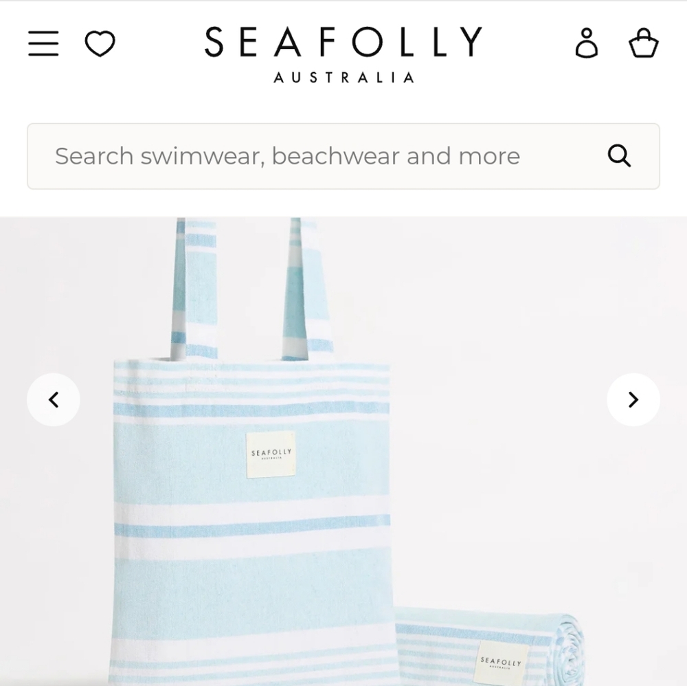 Seafolly Australia Turkish Towel Set - Blue Mist - NWT